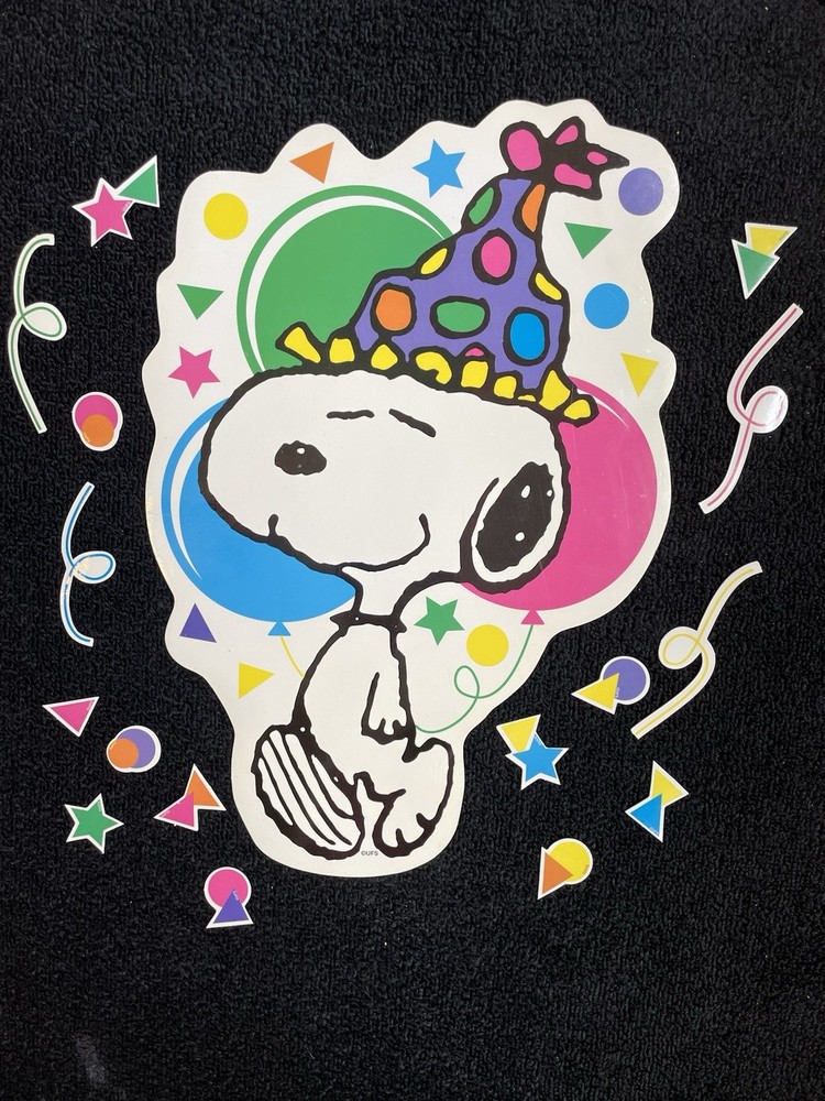 Vintage Peanuts Snoopy Magnets Happy Birthday Set Fridge Large Rare
