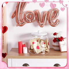 Valentines Day Decor Valentine Mini Wooden Envelope in Jar Farmhouse Rustic Wood