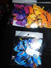 BNIB 3 X PACKS ASSORTED COLOURFUL DIE CUT DECORATIONS BUTTERFLIES
