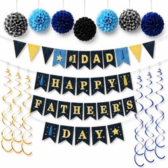 Father’s Day Decorations for Home, Happy Father’s Day Banner with #1 Dad Banner,