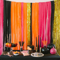 8 Rolls Black Crepe Paper Streamers, Wedding Birthday Baby Shower Halloween Part