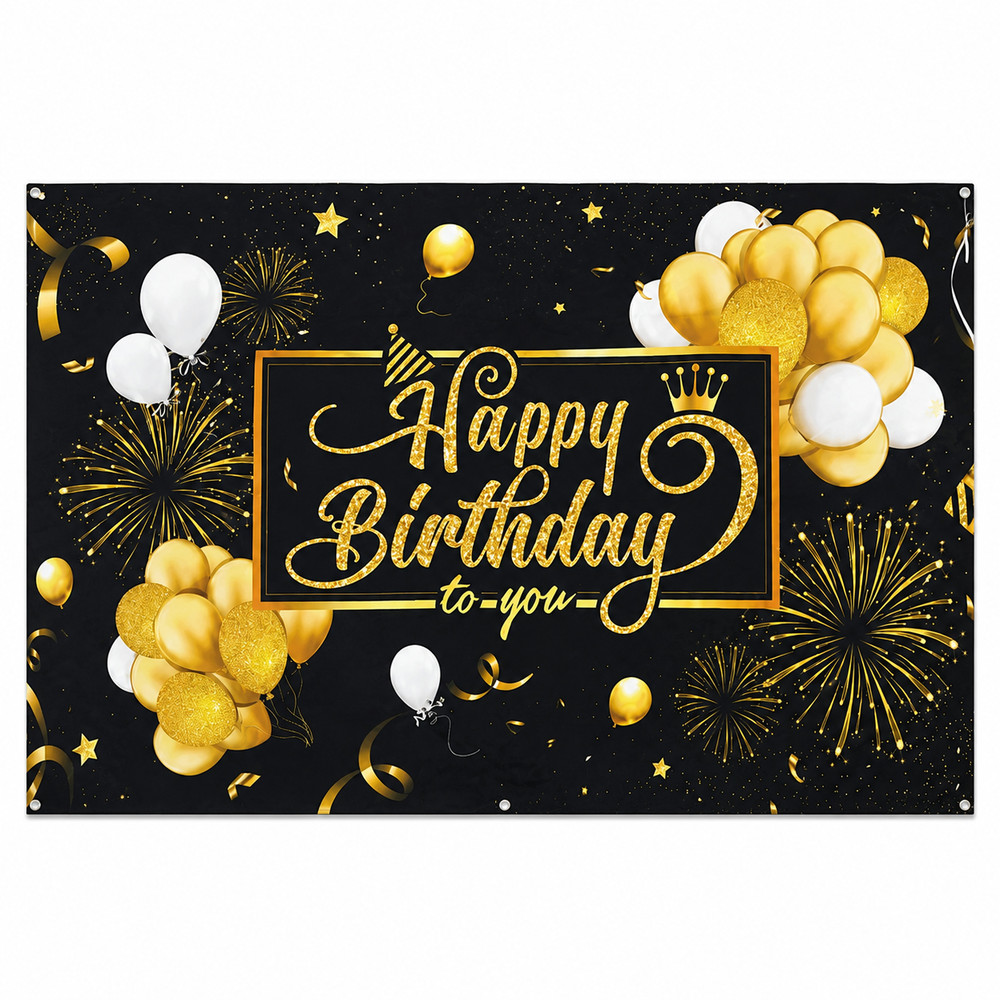 MODAIO Birthday Party Backdrop Banner – 72.8 x 43.3 Inches