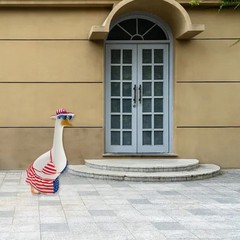 Decorative Goose Outfits for 23 Inch Lawn Statues Enhance Outdoor Aesthetics
