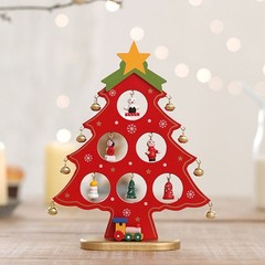 DIY Wooden Christmas Tree Table Desk Decoration Ornaments Festival Party JQ