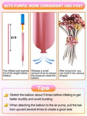 100 Pcs 260 Balloons Kit with Pump – Kids Premium Latex Twisting Long Balloon…