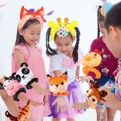 200 Pcs Zoo Animal Inflatable Party Set, Inflatable Headbands & Wrist Balloon…