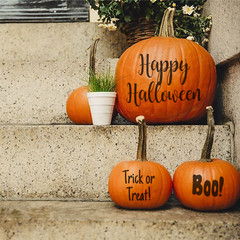 Halloween Pumpkin Decal | Spooky Custom Decal Stickers | Personalisable