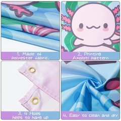 Large Axolotl Birthday Party Backdrop Banner for Kids Kids Party Decorations