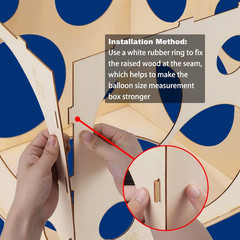 11 Holes Collapsible Wood Balloon Sizer Box Cube, Balloons Size Measurement Tool