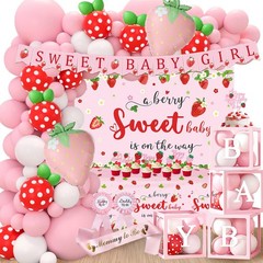 Strawberry Baby Shower Decorations, A Sweet Baby Is On The Way Decorations
