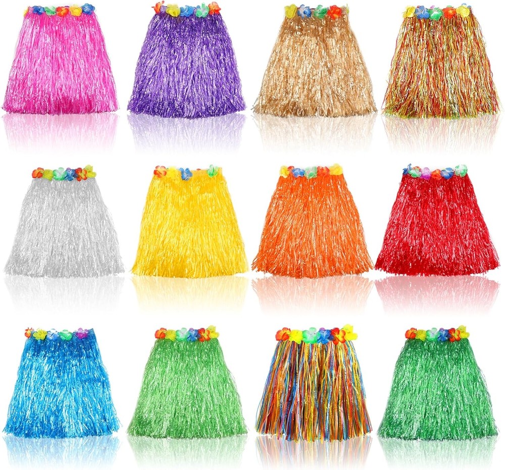 Grass Skirt Hawaiian Luau Hula Skirts Party Decorations Favors Supplies Grass