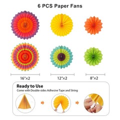 Mexican Themed Party Decorations Cinco de Mayo Set Banner Table Runner Paper Fan
