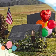 2 Sets Happy in Heaven Decoration Kit, Heart Balloon with Stand and 12 Latex …
