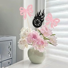 12 PCS Burnouts Or Bows Centerpiece Sticks Gender Reveal Table Flower Decor