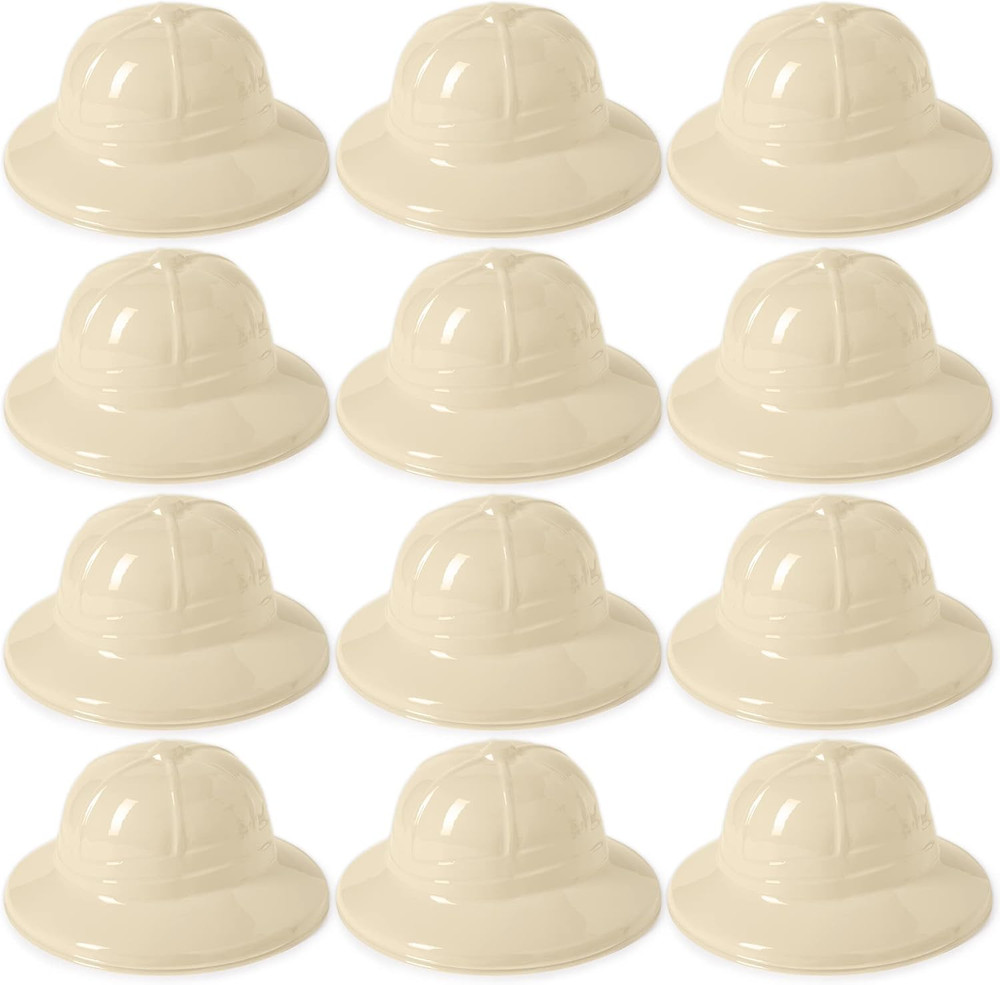 24 Pack Safari Explorer Party Hats for Kids, Jungle Dress-Up Birthday Favors Set