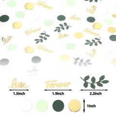 Sage Green Confetti, Wedding Table Decor, Bridal Shower Engagement