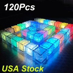 LOT Multicolor Glow Ice Cubes LED Light up for Cocktails Beverages Wedding Party