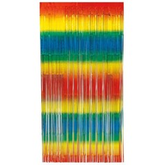 Rainbow Pride Stripe Foil Door Curtain Party Decoration 1m x 2m Brand New