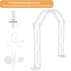 Decorative Wedding Arch Flower Pattern Heavy Metal for Bridal Party Prom Stand