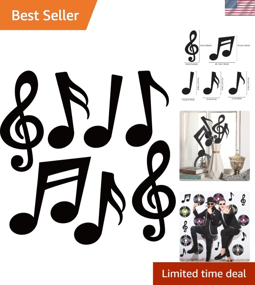 40 Pcs Music Notes Cutouts – Elegant Decorations for Theme Events & Parties