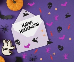 200 PCS Halloween Confetti Decorations for Table, Halloween Bats Skull Sequin…