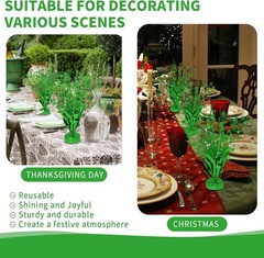 Green Foil Star Centerpiece, 6 Pack Metallic Foil Spray Centerpieces Table Decor