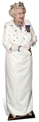 Queen Jubilee Party Crown British Royals Lifesize Cardboard Cutout 172cm Tall