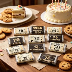 70th Birthday Party Decorations – 100 Pcs Vintage Back in 1956 Gifts Favors Cand