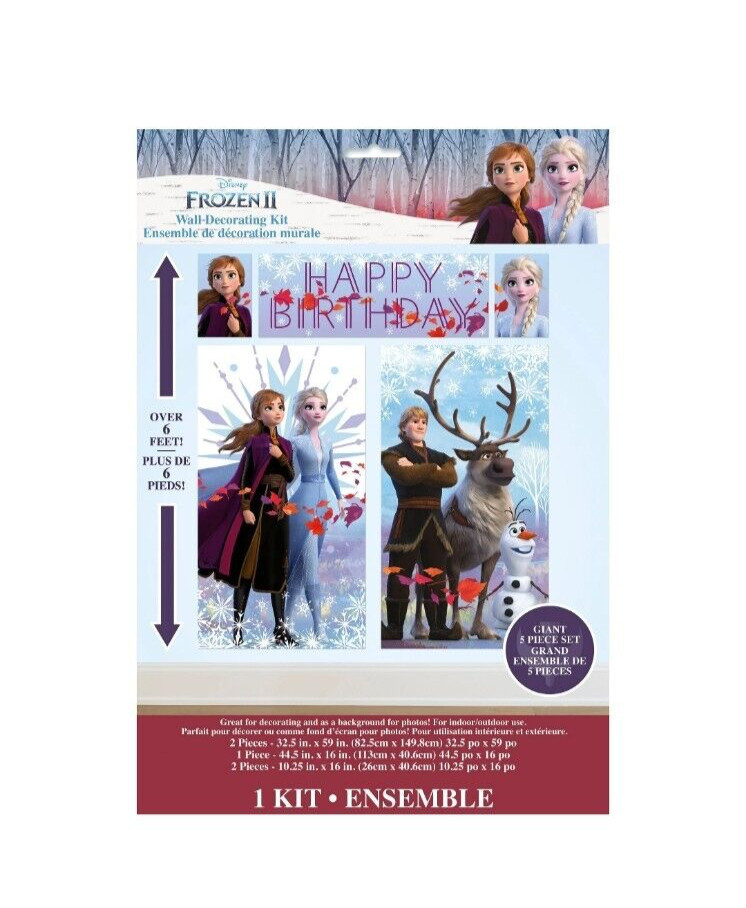 Disney FROZEN 2 II Scene Setter BIRTHDAY party wall poster backdrop Anna Elsa +