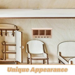 Dollhouse Mini Storage Cabinet Bookcase Miniature Accessories Shelf