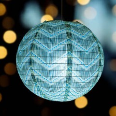 Quasimoon 14″ Bohemian Brush Chevron Patterned Premium Paper Lantern by Paper…