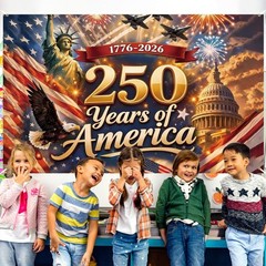 America 250 Anniversary Photo Backdrop Patriotic Banner 4th of July Fourth of…