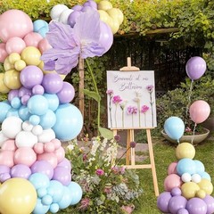 Pastel Rainbow Easter Balloon Garland Arch Kit, 144Pcs Macaron Easter Spring …