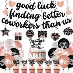 Coworker Farewell Decorations, Rose Gold Good Luck Finding Better Coworkers T…