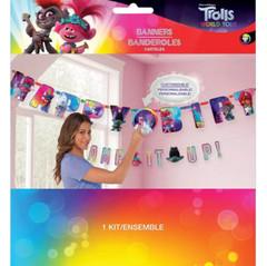 Trolls Birthday Party Decorations ANY AGE Banner Centerpieces Swirls Photo Props