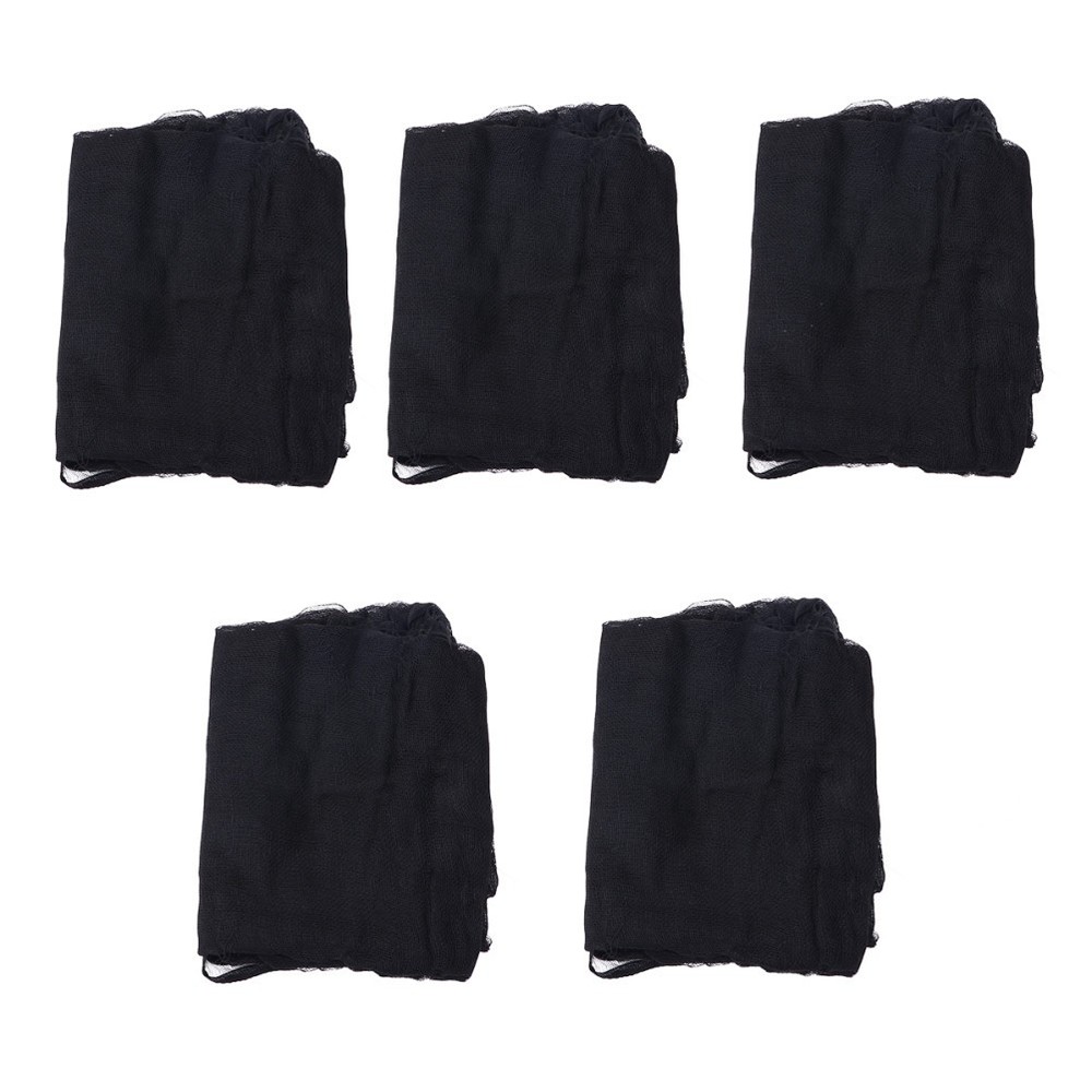 5Pcs Black Reusable Gauze Fabric Halloween Props for Haunted House Layout