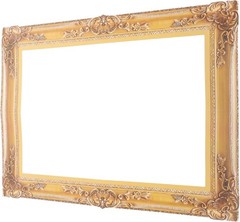 Photo Booth Props Picture Frame Decor Wedding Birthday Golden Handheld Prop