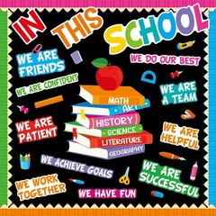 Motivational Bulletin Board Decoration Set Classroom Affirmation Station Bull…