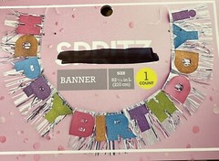 Spritz Happy Birthday Banner Multi Color Glitter Banner Large