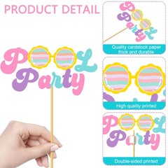 18 PCS Hello Summer Pool Party Centerpiece Sticks Beach Hawaii Luau Decor