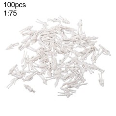 100pcs 1:75 Scale Plastic Model Railway Miniature White Figures Unpainted