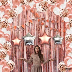 KatchOn, Rose Gold Graduation Decorations 2025 – Pack of 130 | Rose Gold 2025…