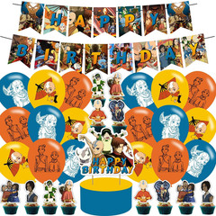Cartoon Anime Party Supplies – Decorations Include Happy Birthday Banner, Cake T