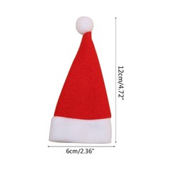 Mini Santa Claus Hats Fork Sets Caps for Home Restaurant Dinning Room Decors