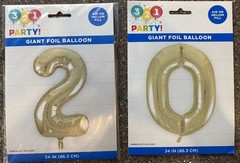 Happy 20th Workiversary 20 Years Large Banner Work Anniversary & gold balloons