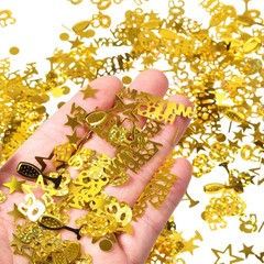3000 PCS Gold 50th Anniversary Confetti Glitter Table Scatter Decorations