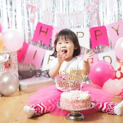 One Pink Tassel Highchair Banner Durable Bow Design Birthday Party Decor