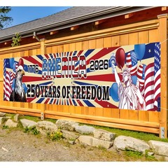 250th American Anniversary Large Banner 120″x20″ – USA 1776-2026 Patriotic La…
