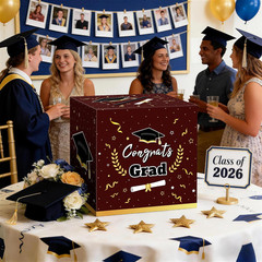 Graduation Decorations 2026 Maroon Graduation Card Box Graduation Party Decorati