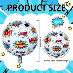 Superhero Decorations, 8Pcs Superhero Foil Balloons 18 Inches Hero Balloons D…
